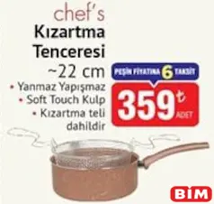 CHEF'S KIZARTMA TENCERESİ 22 CM CHEF'S KIZARTMA TENCERESİ 22 CM